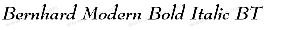 Bernhard Modern Bold Italic BT字体转换